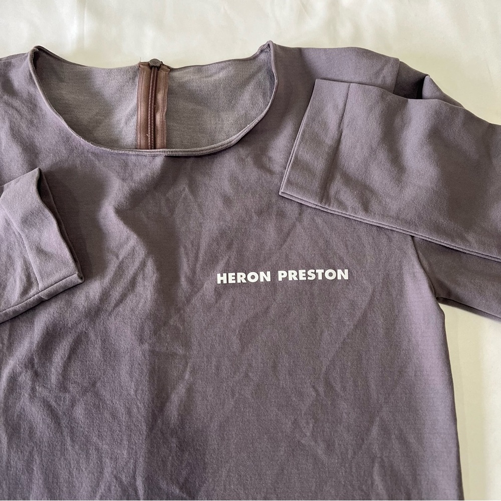 Heron Preston Jumpsuit Reflective Logo Grey Long Sleeve Stretch Size XL‎ - Picture 13 of 13